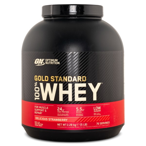 100% Whey Gold Standard, Mansikka, 2273 g