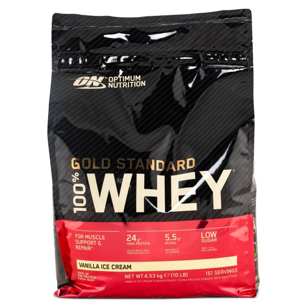 100% Whey Gold Standard, Vanilla Ice Cream, 4545 g