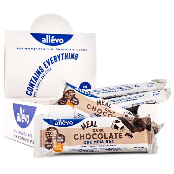 Allevo One Meal Bar, Dark chocolate, 20-pack