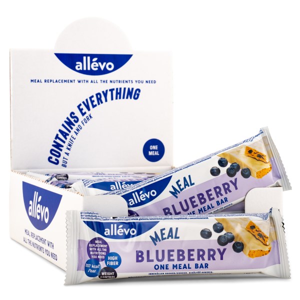 Allevo One Meal Bar, Blueberry, 20-pack