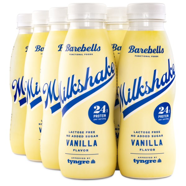 Barebells Milkshake, Vanilja, 8-pack