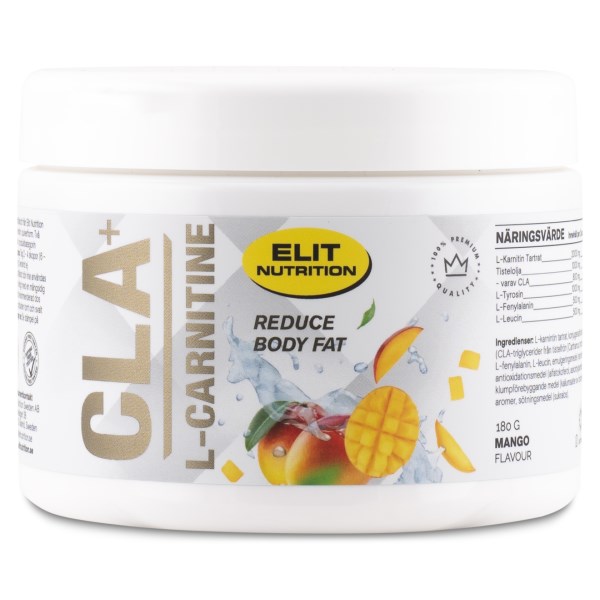 ELIT CLA+L-Carnitine Powder, Mango, 180 g