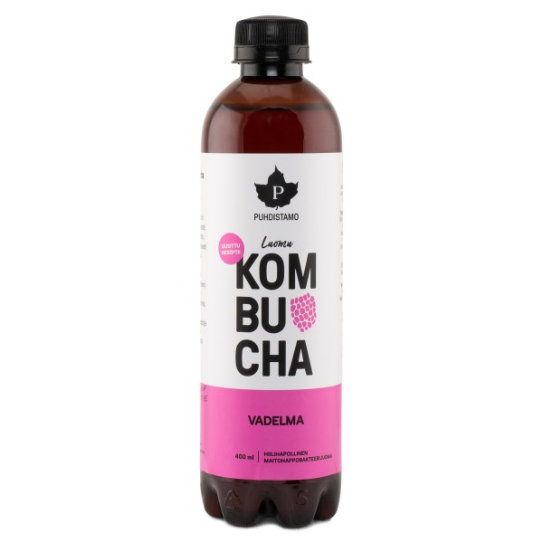 Puhdistamo Kombucha, Vadelma, 400 ml