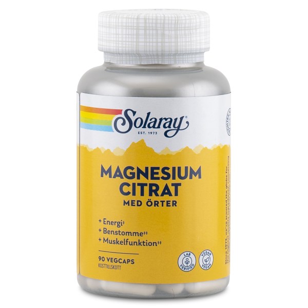 Solaray Magnesium Citrate, 90 kapselia